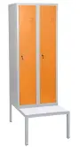 JP - 150 LAV skříň šatní nízká s lavičkou, 2-dílná, oranžová
