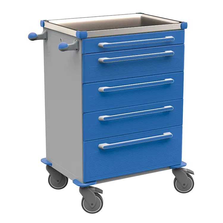 MOBI 56 N vozík zdravotnický plast ABS - modrá