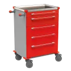 MOBI 56 N vozík zdravotnický plast ABS - červená