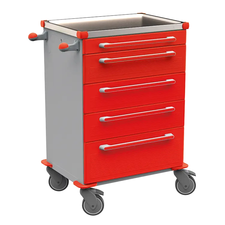 MOBI 56 N vozík zdravotnický plast ABS - červená