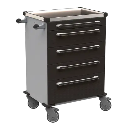 MOBI 56 N vozík zdravotnický plast ABS - černá