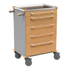 MOBI 56 N vozík zdravotnický plast ABS - hnědobéžová