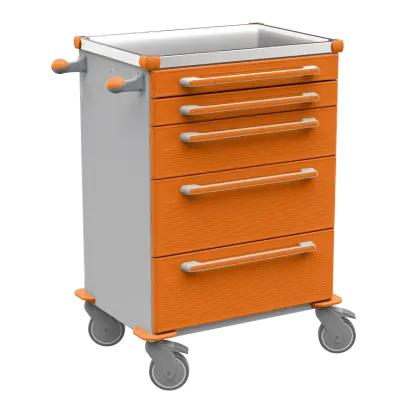 MOBI 57 N vozík zdravotnický plast ABS - oranžová