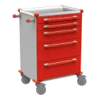 MOBI 57 N vozík zdravotnický plast ABS - červená