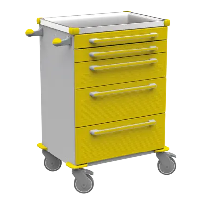 MOBI 57 N vozík zdravotnický plast ABS - žlutá