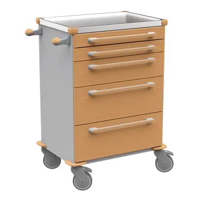 MOBI 57 N vozík zdravotnický plast ABS - hnědobéžová