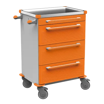 MOBI 58 N vozík zdravotnický plast ABS - oranžová