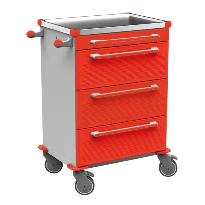 MOBI 58 N vozík zdravotnický plast ABS - červená