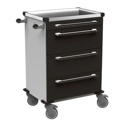 MOBI 58 N vozík zdravotnický plast ABS - černá