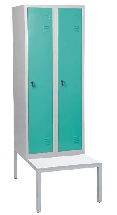 JP - 150 LAV skříň šatní nízká s lavičkou, 2-dílná, tyrkysová