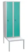 JP - 150 LAV skříň šatní nízká s lavičkou, 2-dílná, tyrkysová