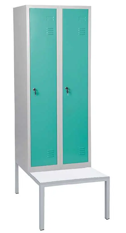 JP - 150 LAV skříň šatní nízká s lavičkou, 2-dílná, tyrkysová