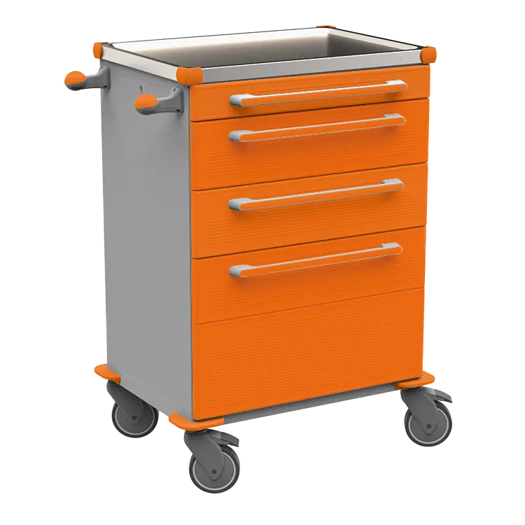 MOBI 59 N vozík zdravotnický plast ABS - oranžová