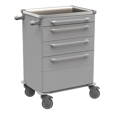 MOBI 59 N vozík zdravotnický plast ABS - šedá