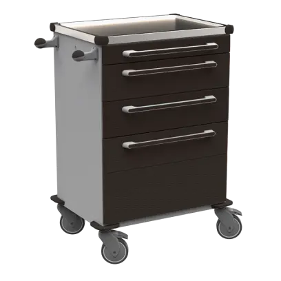 MOBI 59 N vozík zdravotnický plast ABS - černá