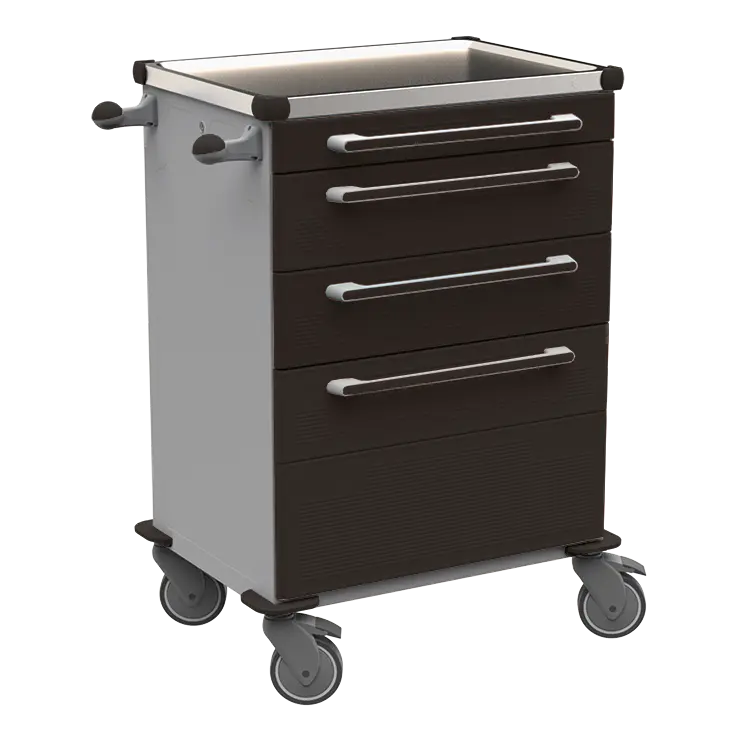 MOBI 59 N vozík zdravotnický plast ABS - černá