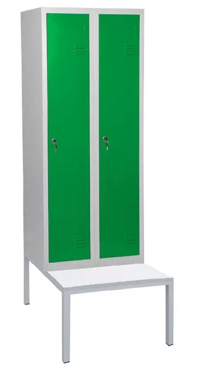 JP - 150 LAV skříň šatní nízká s lavičkou, 2-dílná, zelená