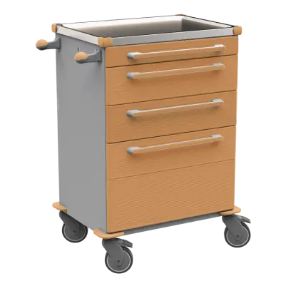 MOBI 59 N vozík zdravotnický plast ABS - hnědobéžová