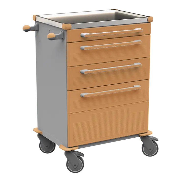 MOBI 59 N vozík zdravotnický plast ABS - hnědobéžová