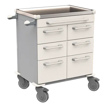 UNIT 201 N vozík zdravotnický plast ABS - bílá