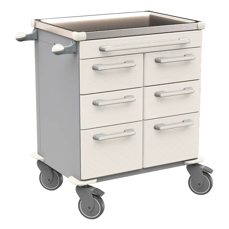 UNIT 201 N vozík zdravotnický plast ABS - bílá