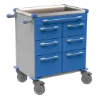 UNIT 201 N vozík zdravotnický plast ABS - modrá