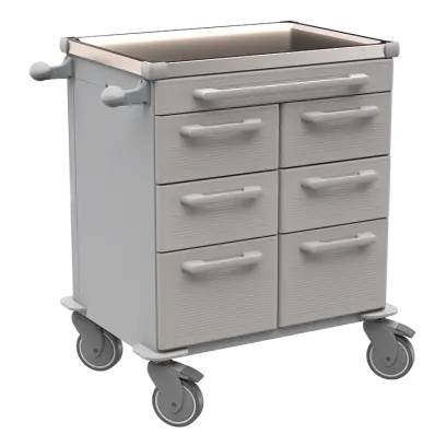 UNIT 201 N vozík zdravotnický plast ABS - šedá