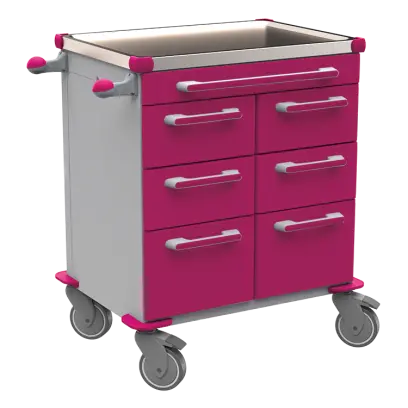 UNIT 201 N vozík zdravotnický plast ABS - fialová