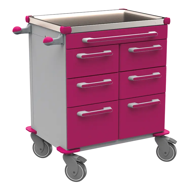 UNIT 201 N vozík zdravotnický plast ABS - fialová