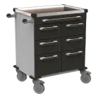 UNIT 201 N vozík zdravotnický plast ABS - černá