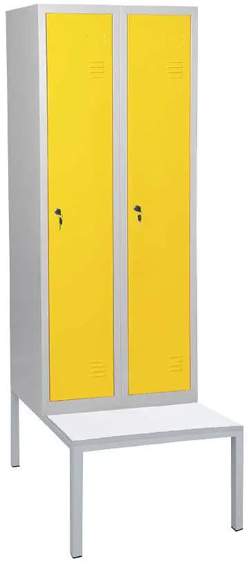 JP - 150 LAV skříň šatní nízká s lavičkou, 2-dílná, žlutá