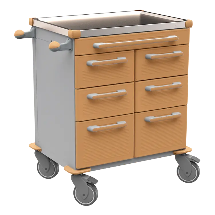 UNIT 201 N vozík zdravotnický plast ABS - hnědobéžová