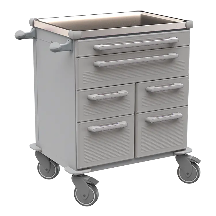 UNIT 212 N vozík zdravotnický plast ABS - šedá