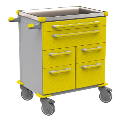 UNIT 212 N vozík zdravotnický plast ABS - žlutá