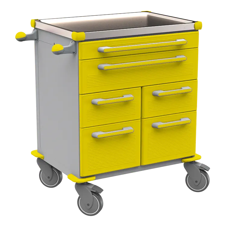 UNIT 212 N vozík zdravotnický plast ABS - žlutá