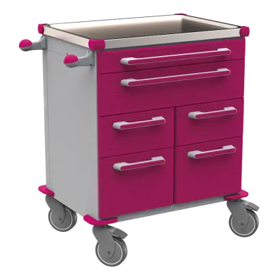 UNIT 212 N vozík zdravotnický plast ABS - fialová