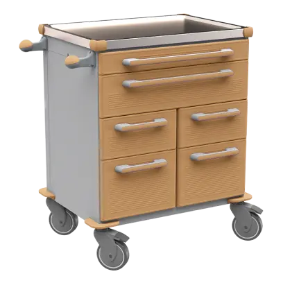 UNIT 212 N vozík zdravotnický plast ABS - hnědobéžová