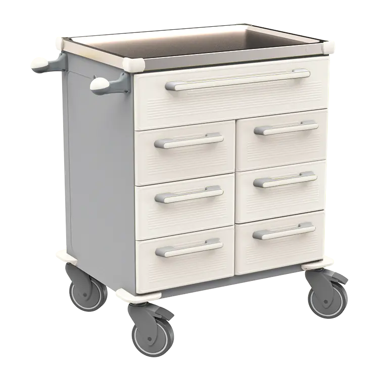 UNIT 216 N vozík zdravotnický plast ABS - bílá