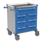 UNIT 216 N vozík zdravotnický plast ABS - modrá