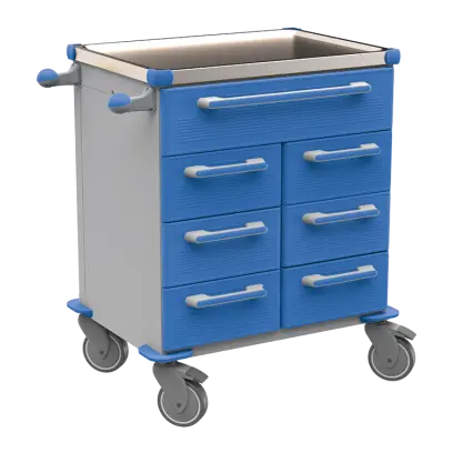 UNIT 216 N vozík zdravotnický plast ABS - modrá