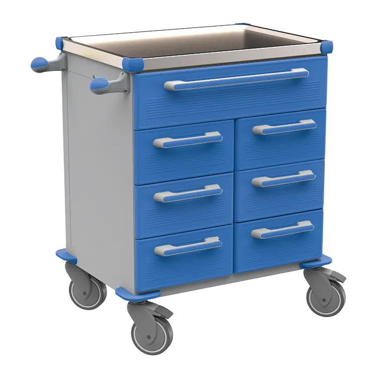 UNIT 216 N vozík zdravotnický plast ABS - modrá