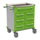 UNIT 216 N vozík zdravotnický plast ABS - zelená