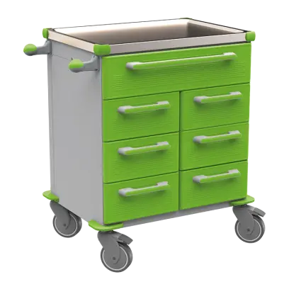 UNIT 216 N vozík zdravotnický plast ABS - zelená