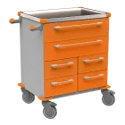 UNIT 221 N vozík zdravotnický plast ABS - oranžová