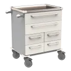 UNIT 221 N vozík zdravotnický plast ABS - bílá