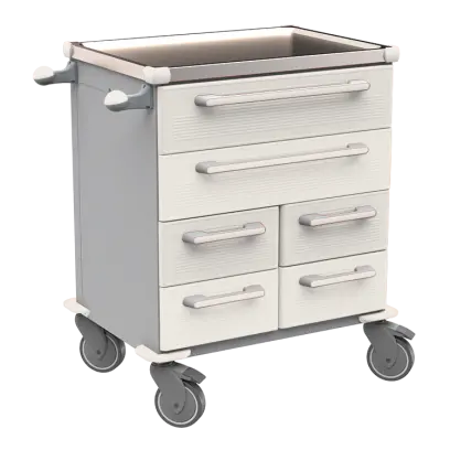 UNIT 221 N vozík zdravotnický plast ABS - bílá