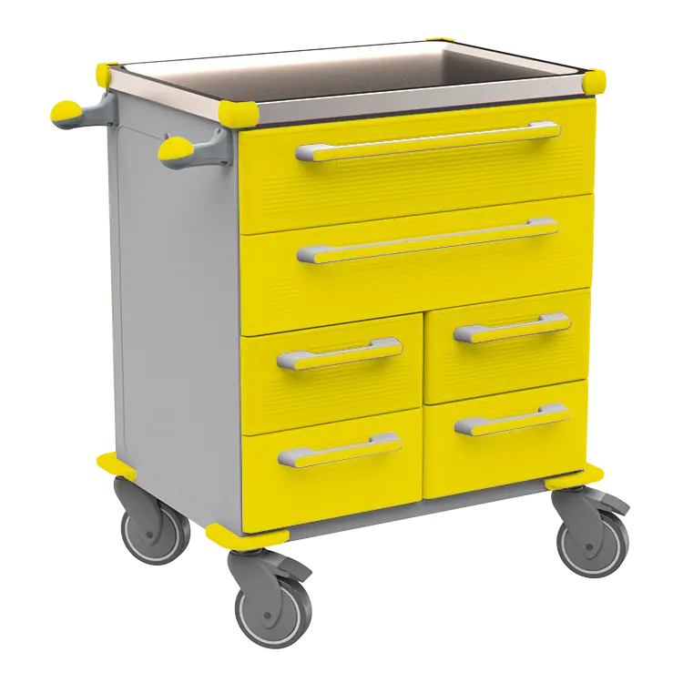 UNIT 221 N vozík zdravotnický plast ABS - žlutá