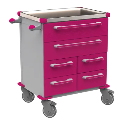 UNIT 221 N vozík zdravotnický plast ABS - fialová