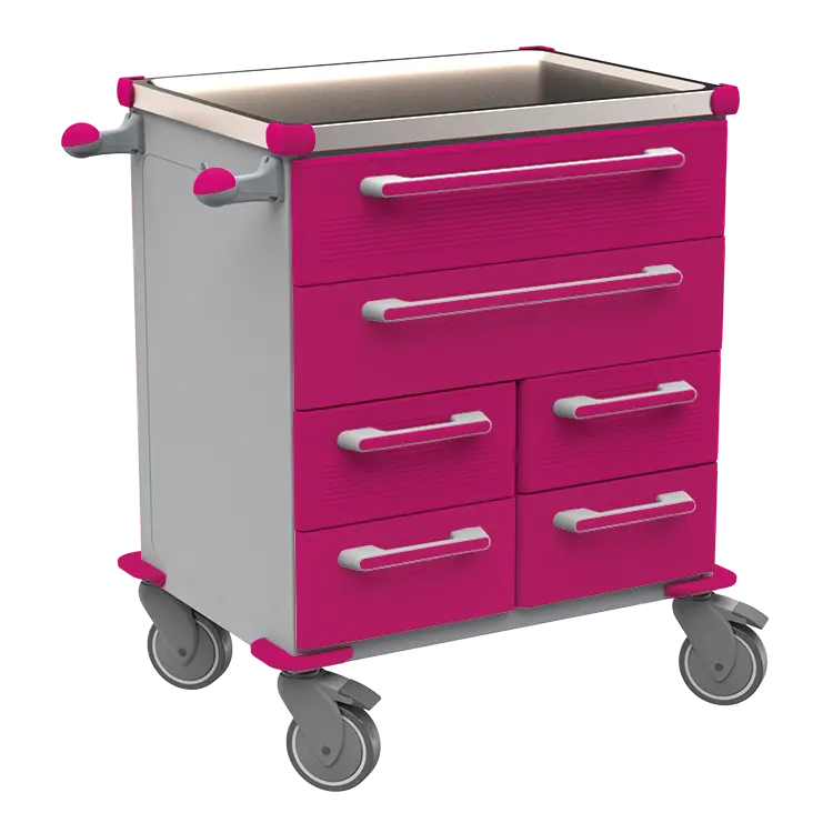 UNIT 221 N vozík zdravotnický plast ABS - fialová