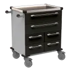 UNIT 221 N vozík zdravotnický plast ABS - černá